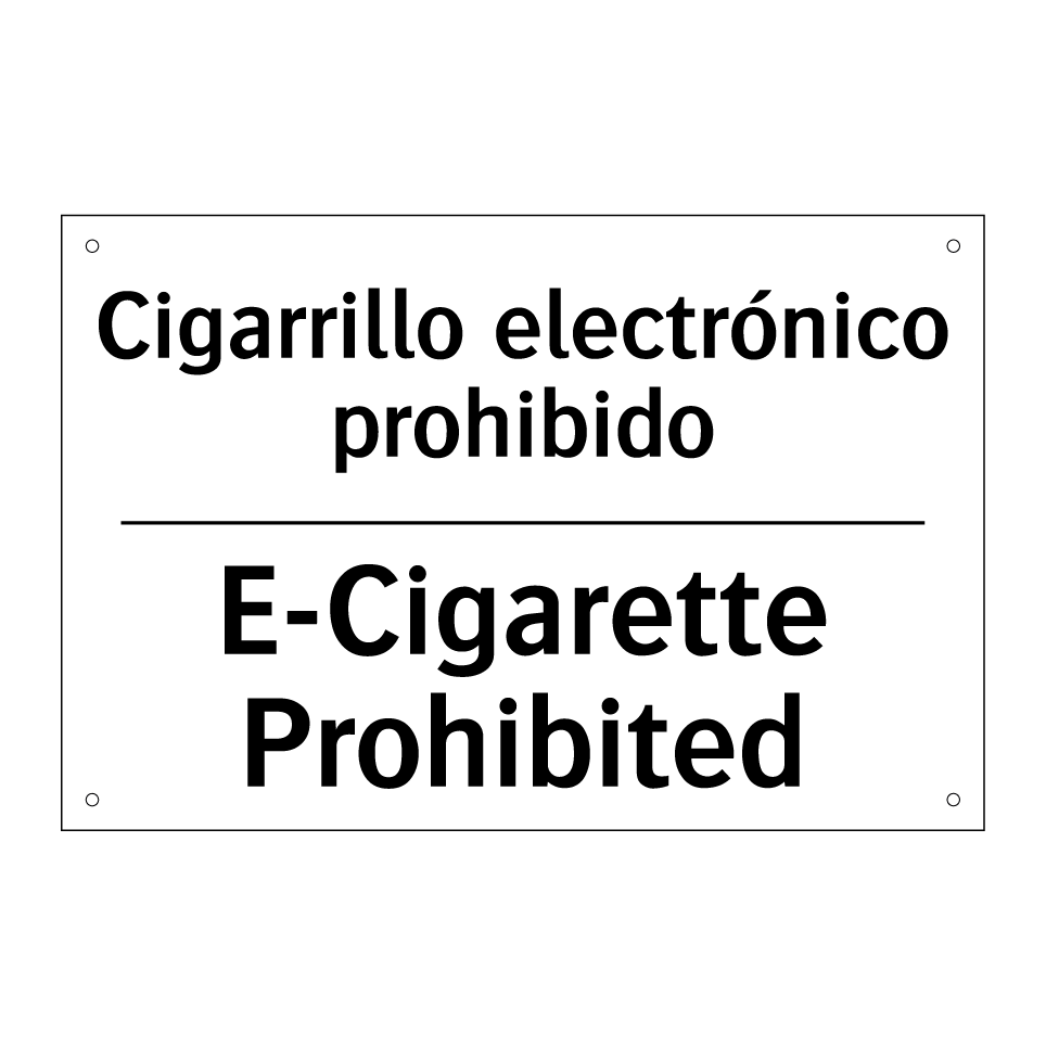 Cigarrillo electrónico prohibido - E-Cigarette Prohibited
