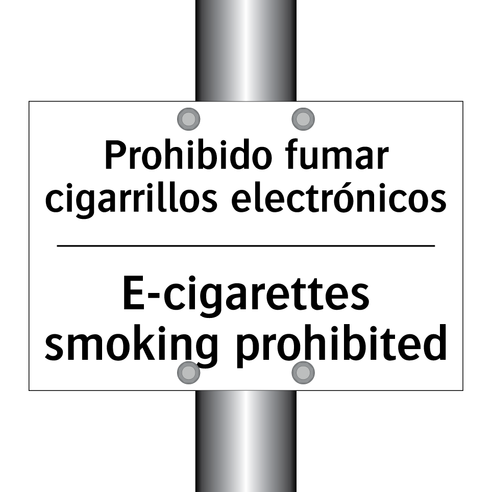 Prohibido fumar cigarrillos electrónicos - E-cigarettes smoking prohibited