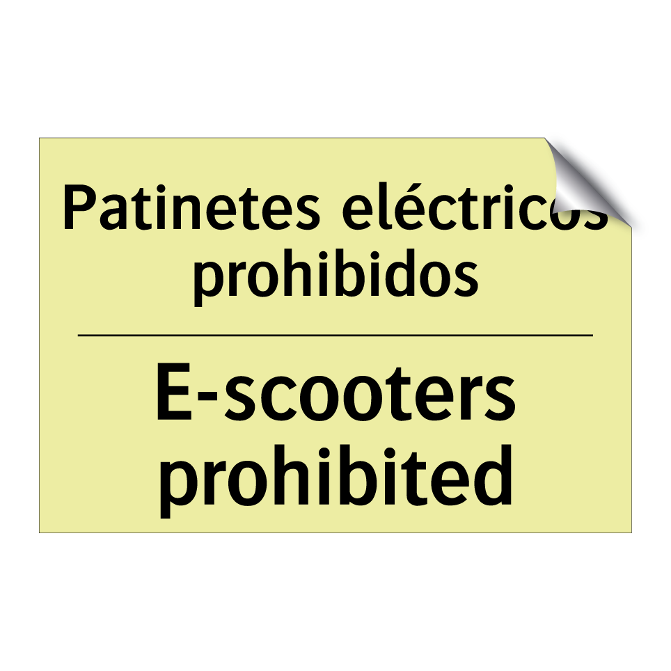Patinetes eléctricos prohibidos - E-scooters prohibited