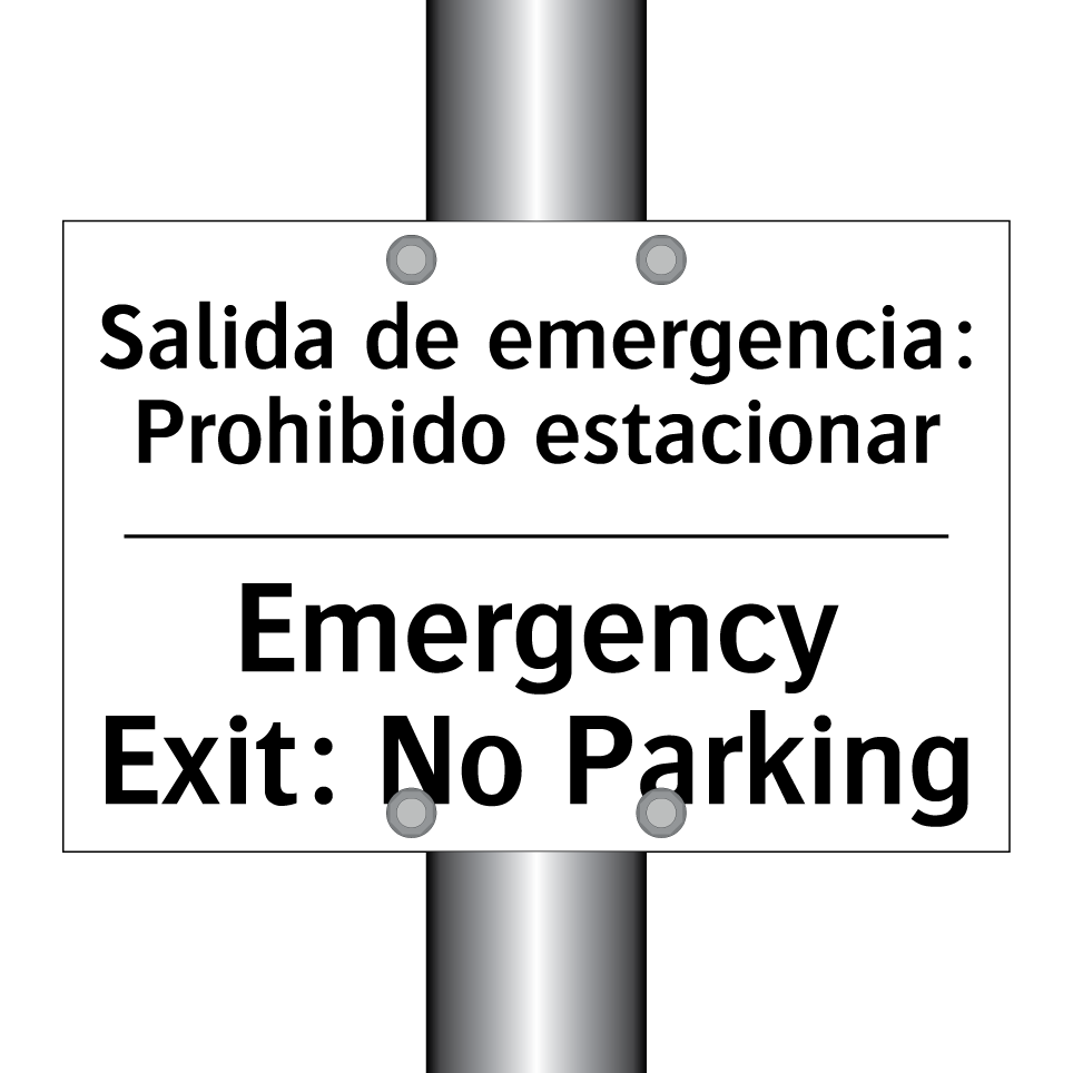 Salida de emergencia: Prohibido estacionar - Emergency Exit: No Parking