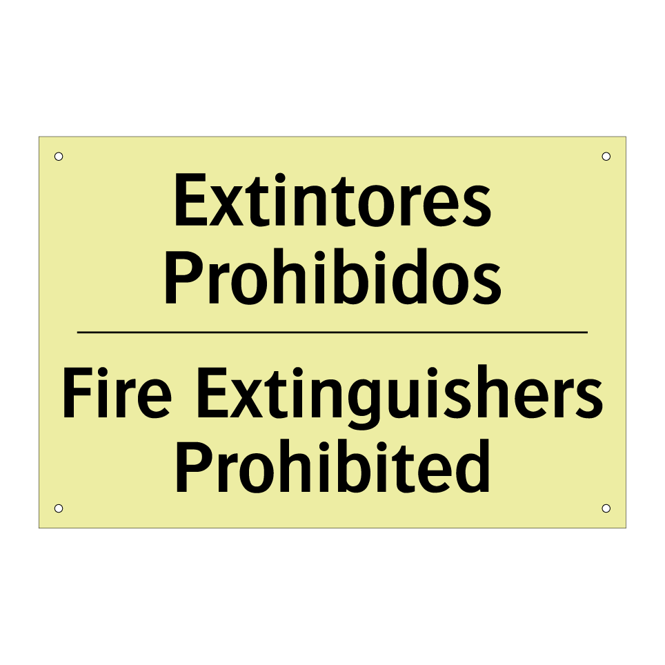 Extintores Prohibidos - Fire Extinguishers Prohibited