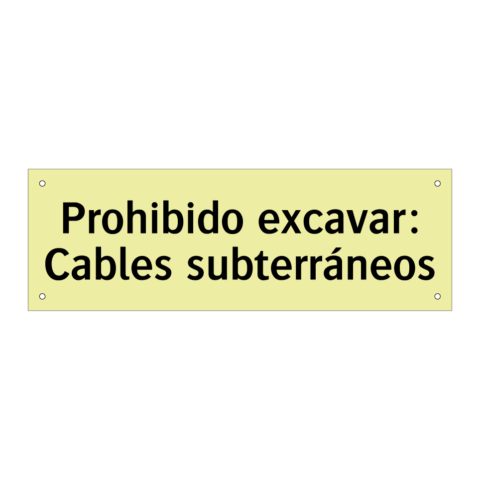 Prohibido excavar: Cables subterráneos