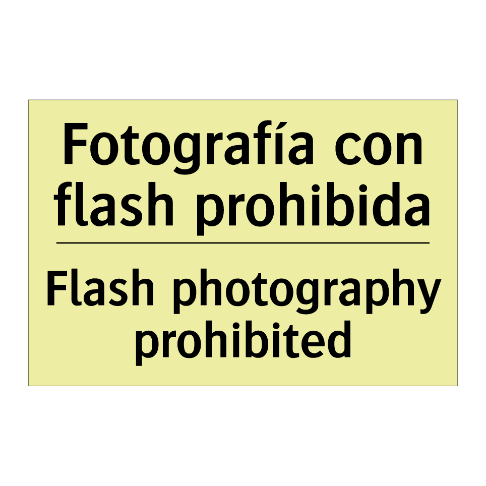 Fotografía con flash prohibida - Flash photography prohibited