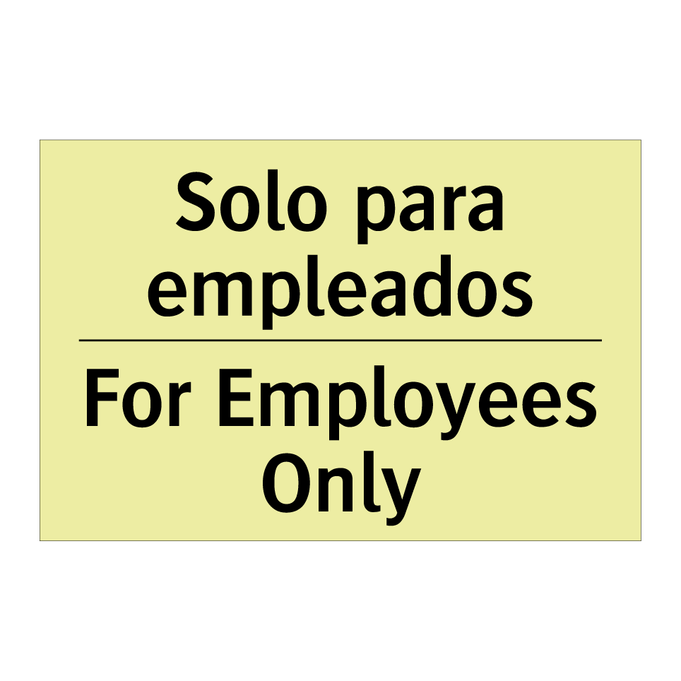Solo para empleados - For Employees Only