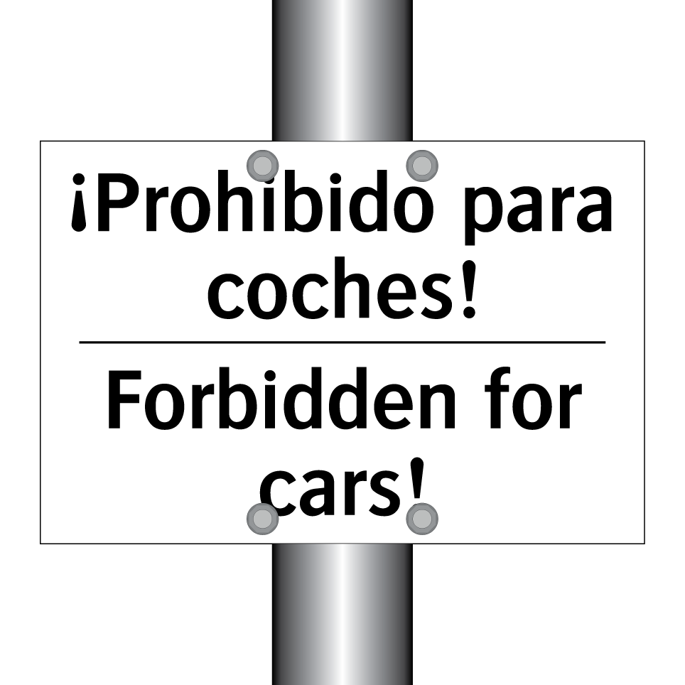 ¡Prohibido para coches! - Forbidden for cars!