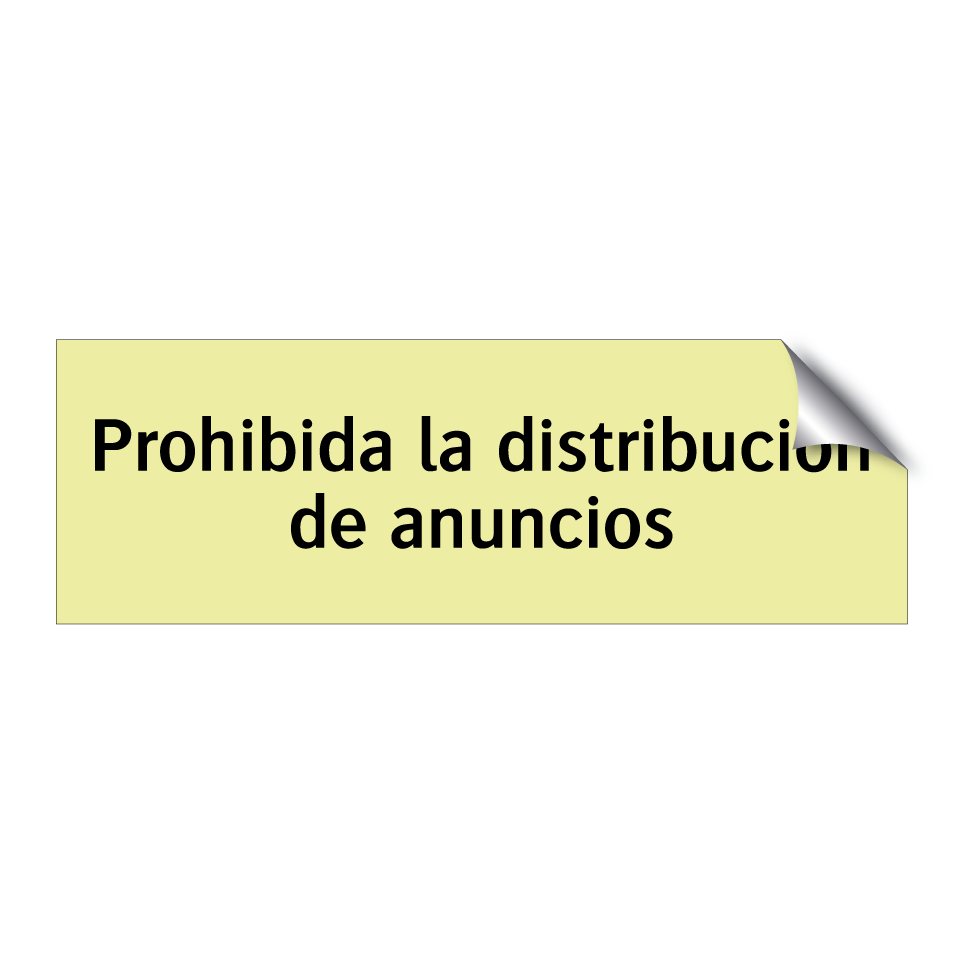 Prohibida la distribución de anuncios