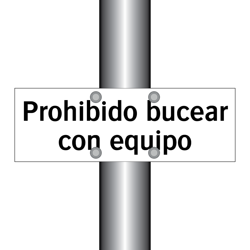 Prohibido bucear con equipo