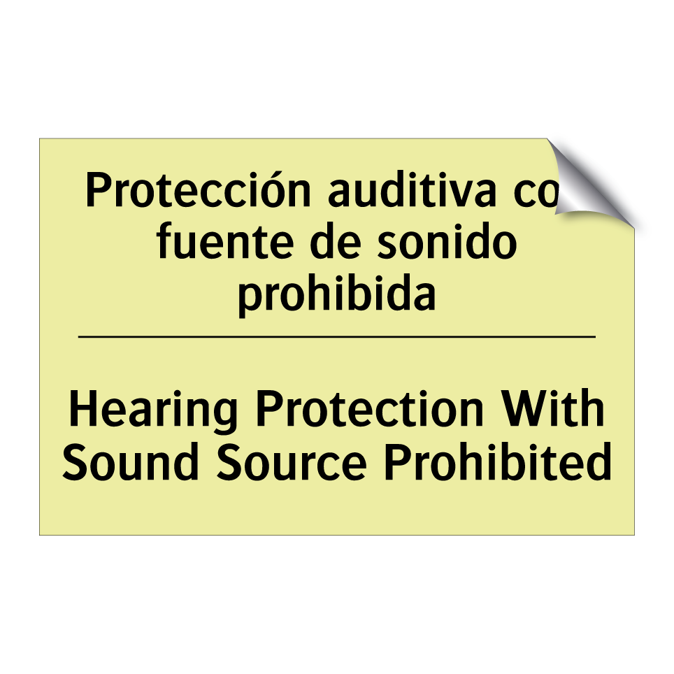 Protección auditiva con fuente de sonido prohibida - Hearing Protection With Sound Source Prohibited