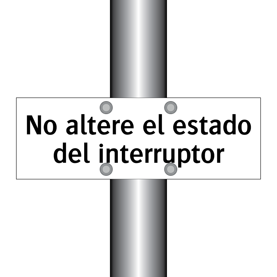No altere el estado del interruptor