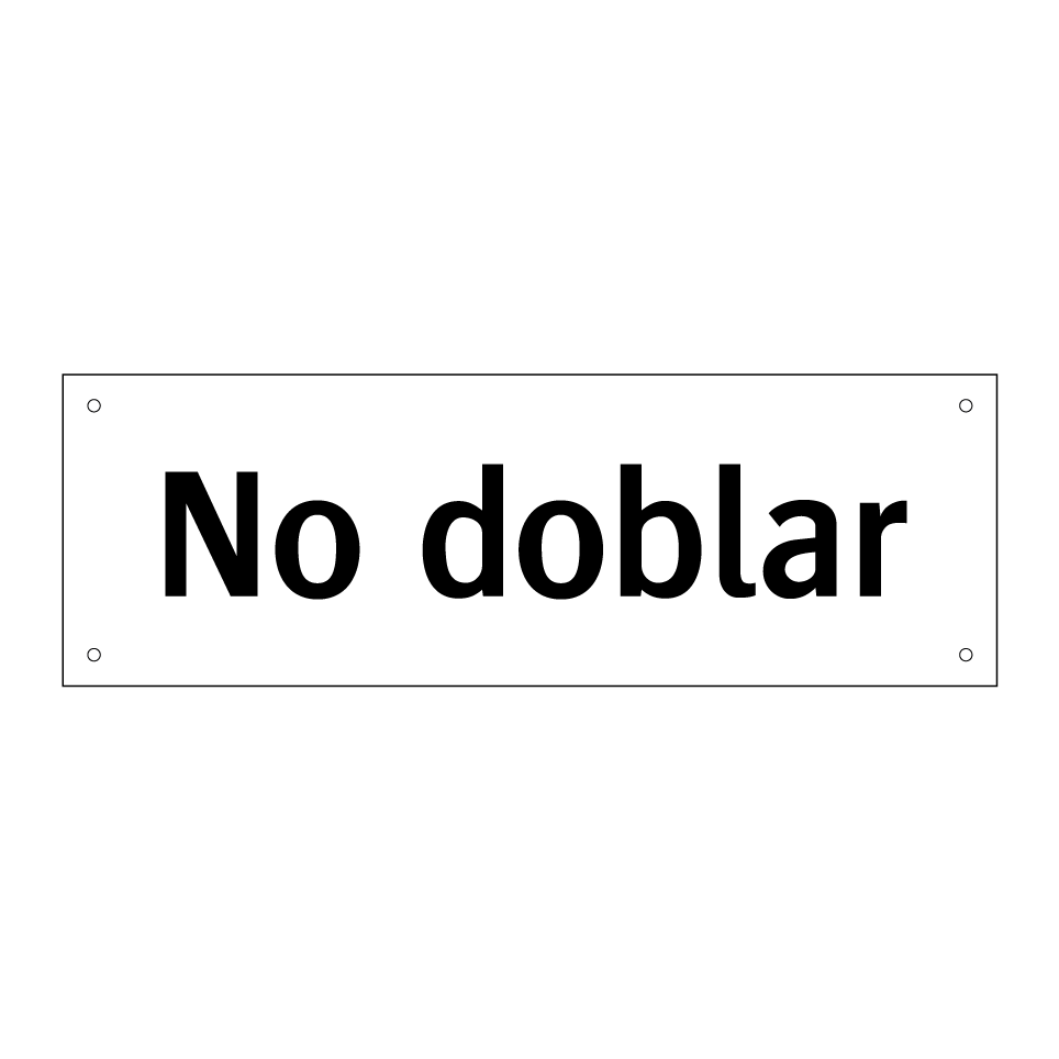 No doblar