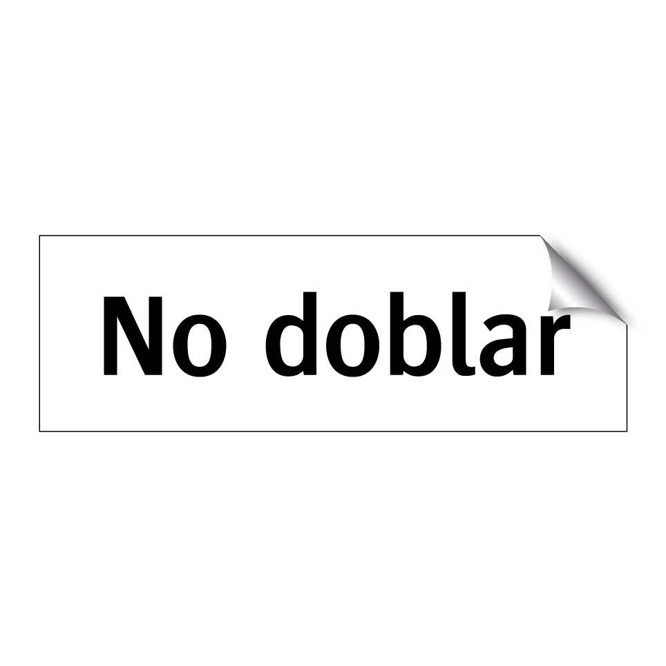 No doblar