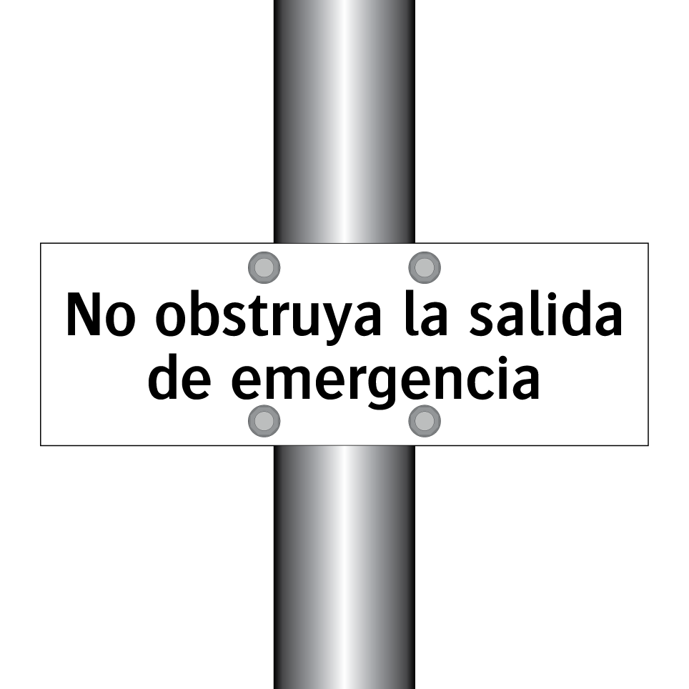No obstruya la salida de emergencia