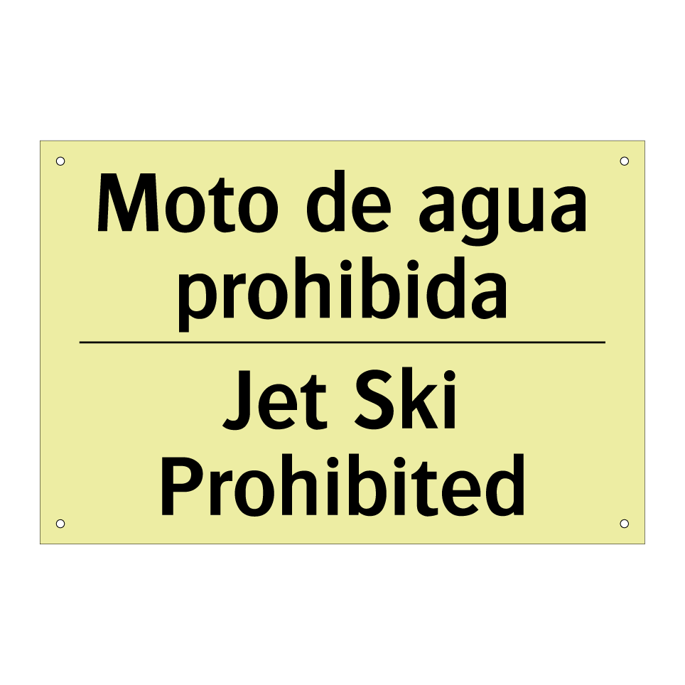 Moto de agua prohibida - Jet Ski Prohibited