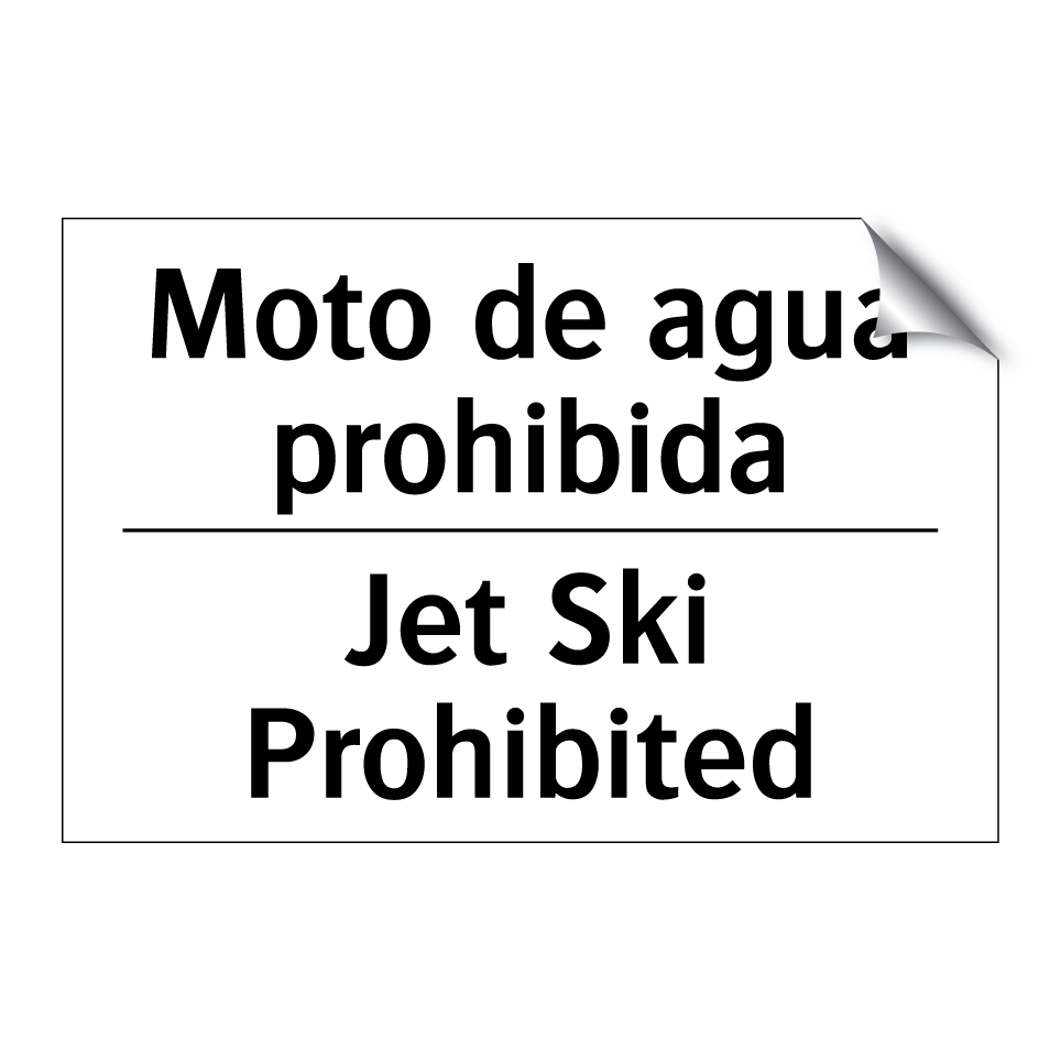 Moto de agua prohibida - Jet Ski Prohibited