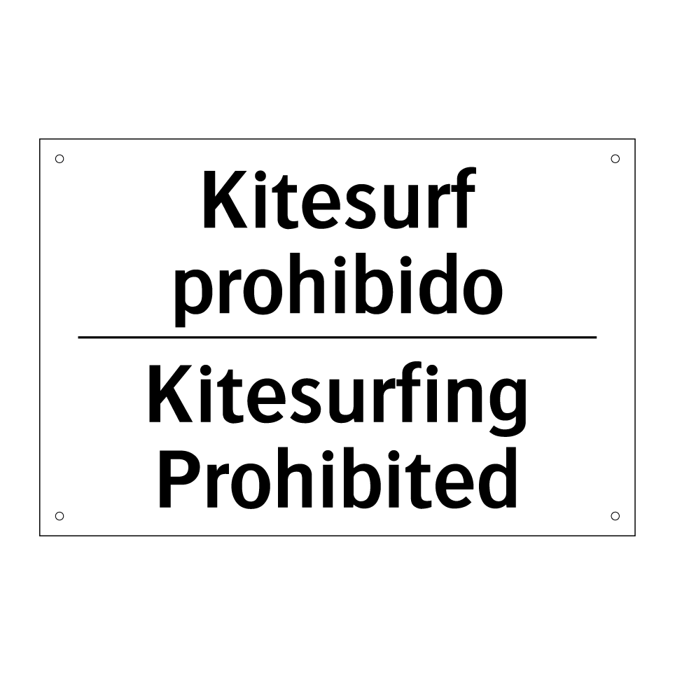 Kitesurf prohibido - Kitesurfing Prohibited