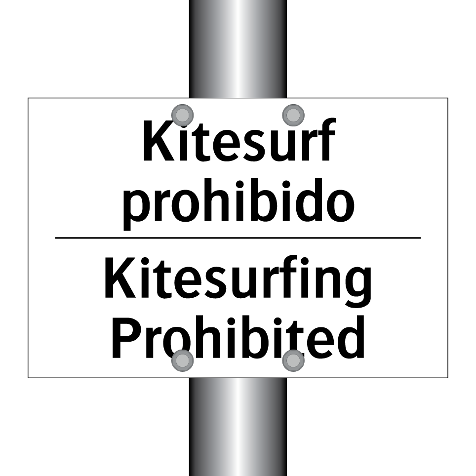 Kitesurf prohibido - Kitesurfing Prohibited