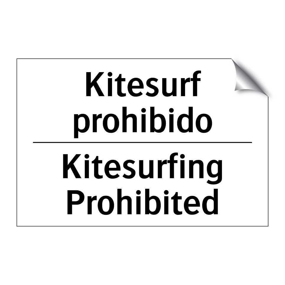 Kitesurf prohibido - Kitesurfing Prohibited