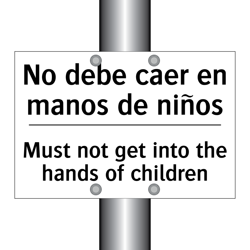 No debe caer en manos de niños - Must not get into the hands of children