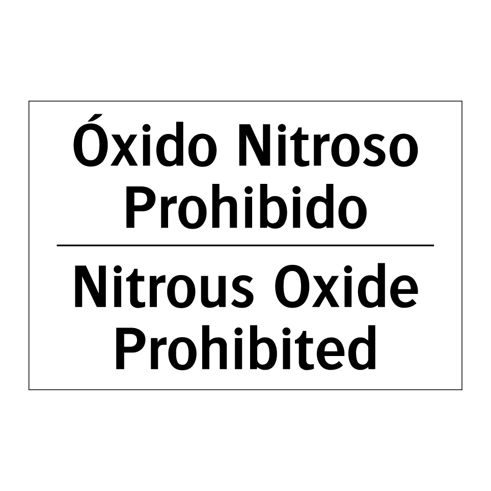 Óxido Nitroso Prohibido - Nitrous Oxide Prohibited