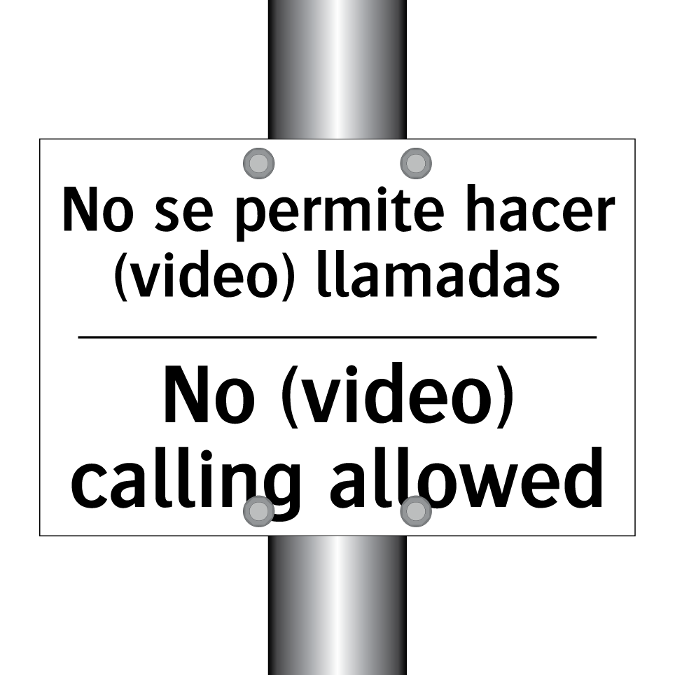 No se permite hacer (video) llamadas - No (video) calling allowed