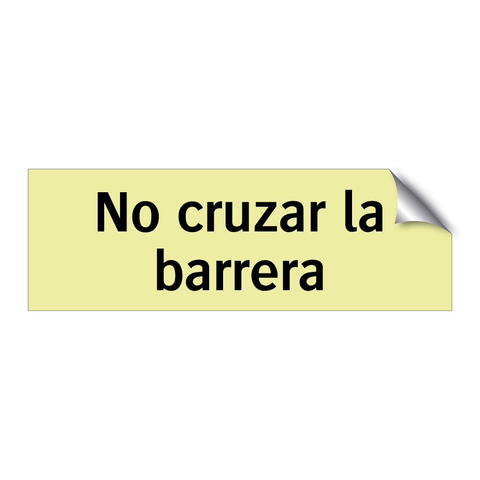 No cruzar la barrera