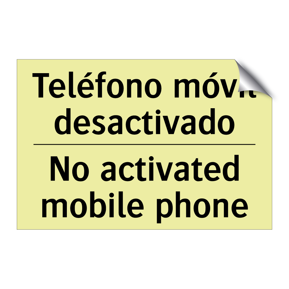 Teléfono móvil desactivado - No activated mobile phone