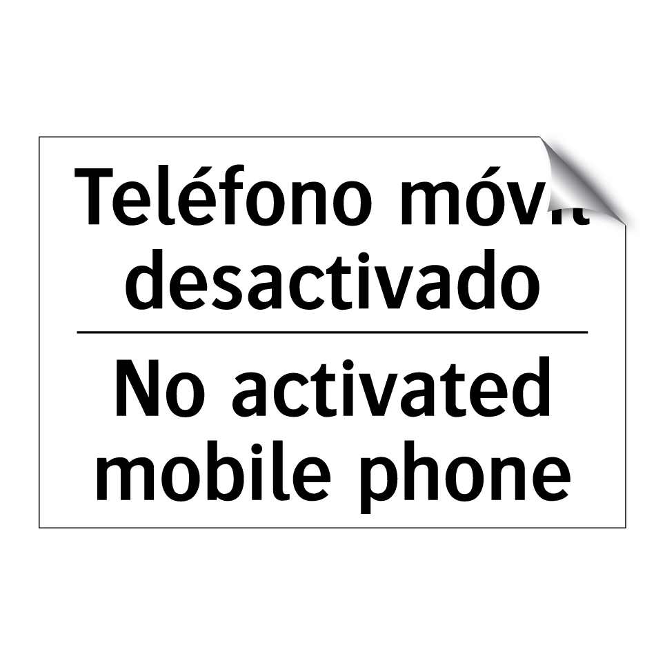 Teléfono móvil desactivado - No activated mobile phone