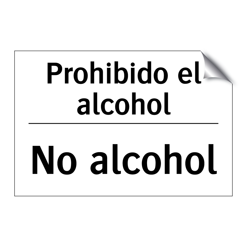 Prohibido el alcohol - No alcohol
