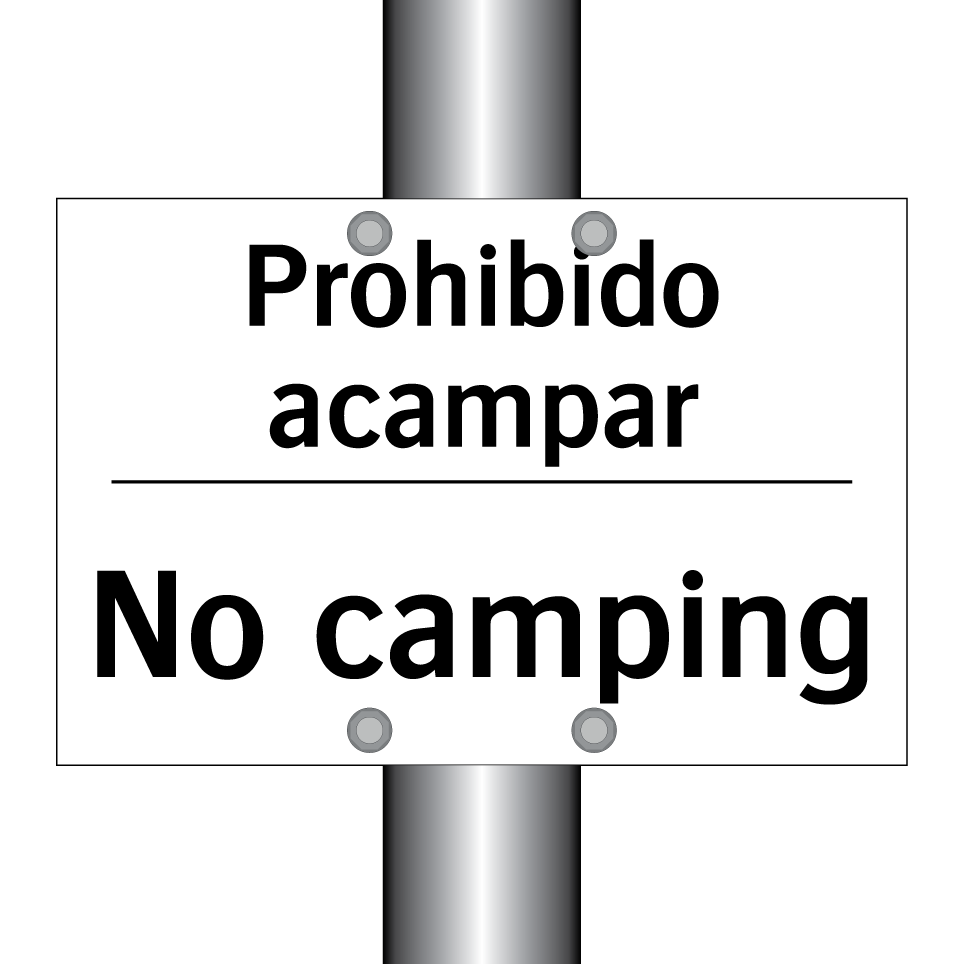 Prohibido acampar - No camping