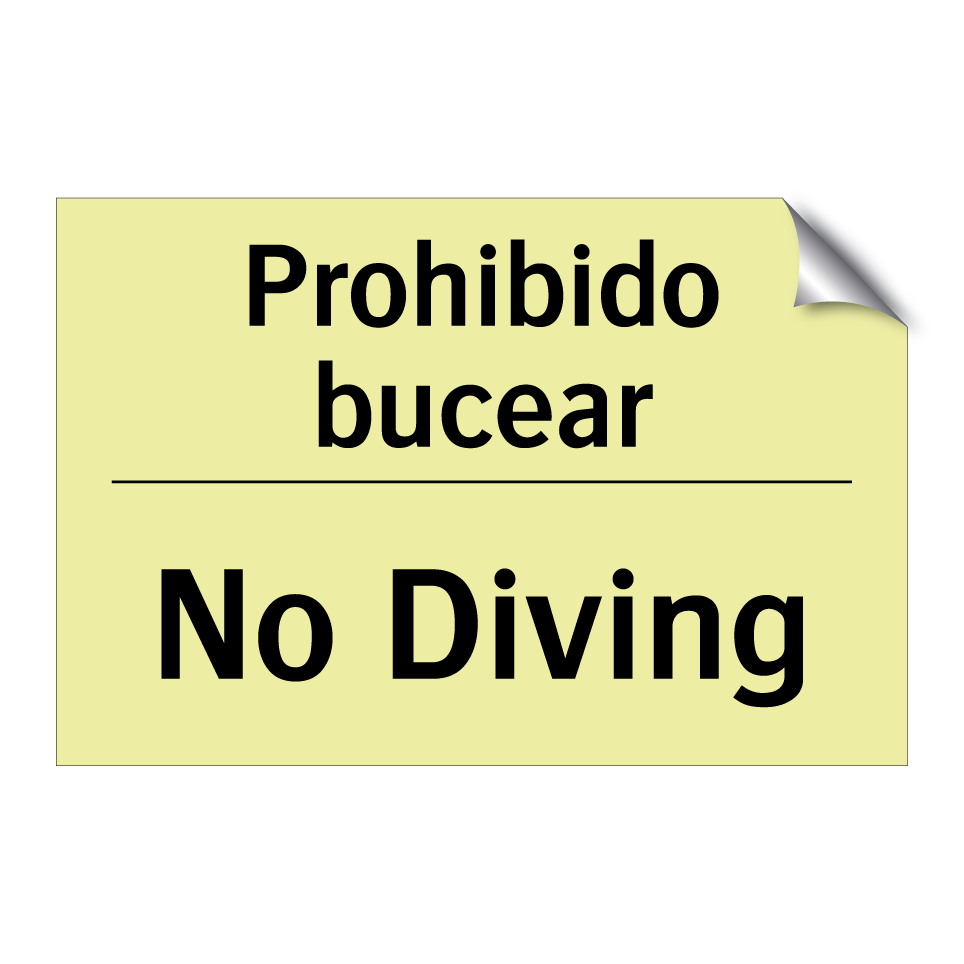 Prohibido bucear - No Diving