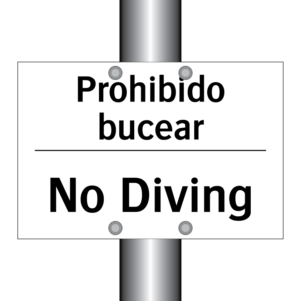Prohibido bucear - No Diving