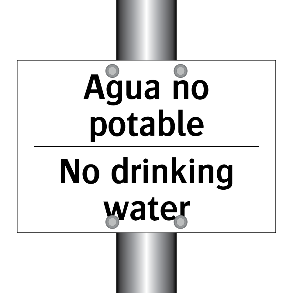 Agua no potable - No drinking water