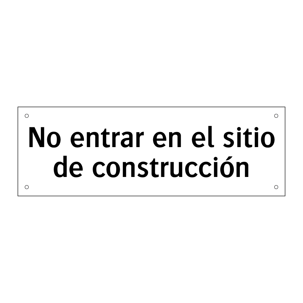 No entrar en el sitio de construcción