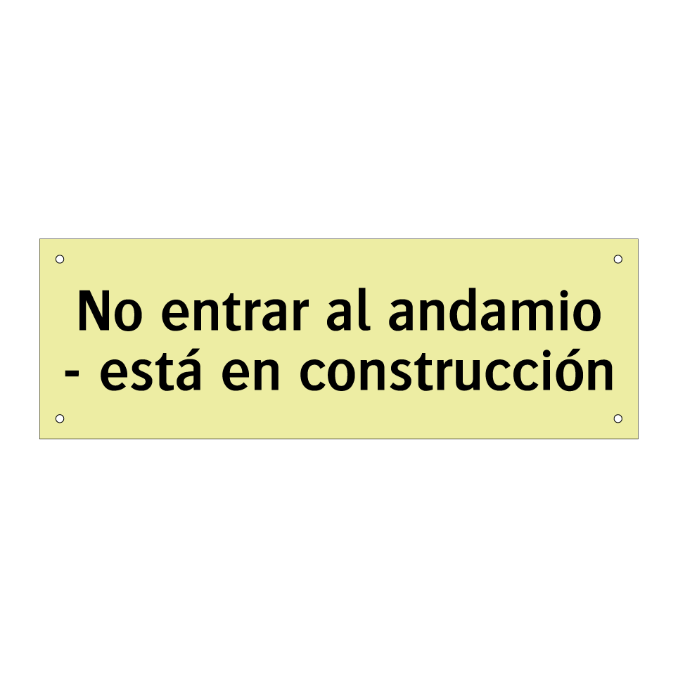 No entrar al andamio - está en construcción