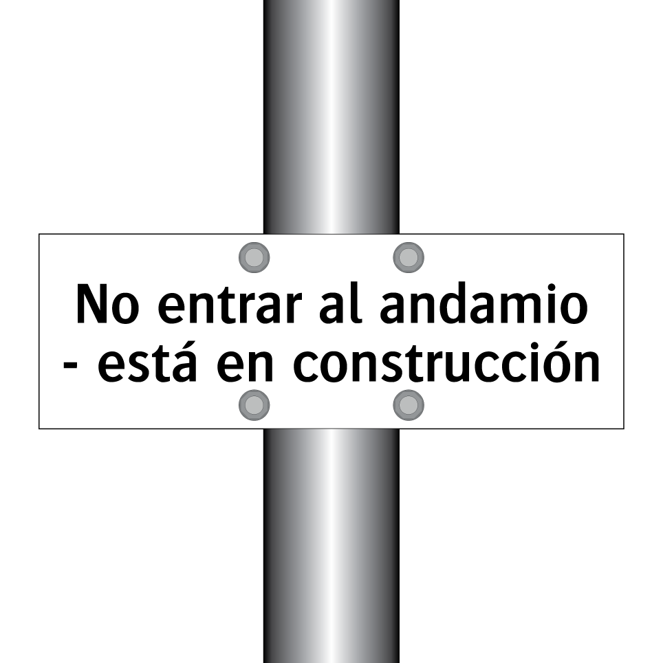 No entrar al andamio - está en construcción