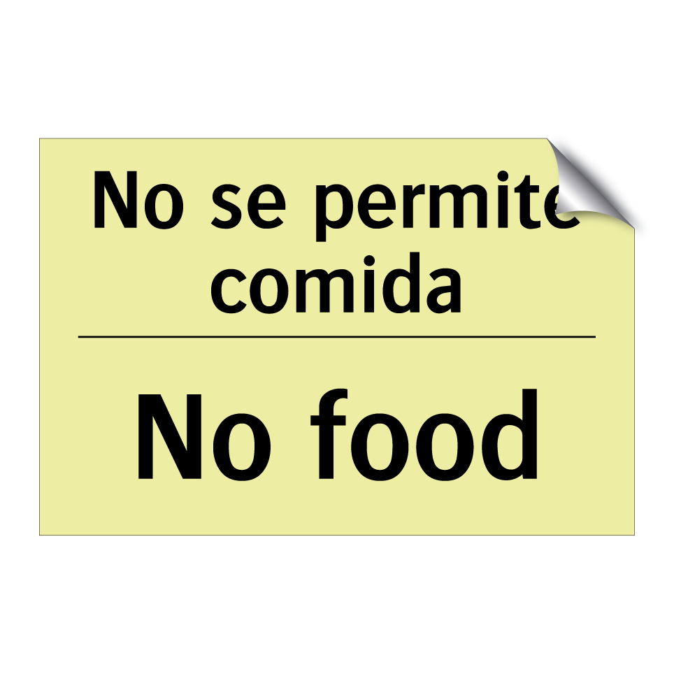 No se permite comida - No food