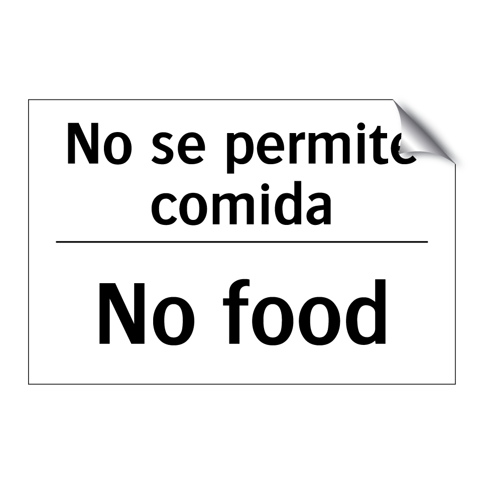 No se permite comida - No food
