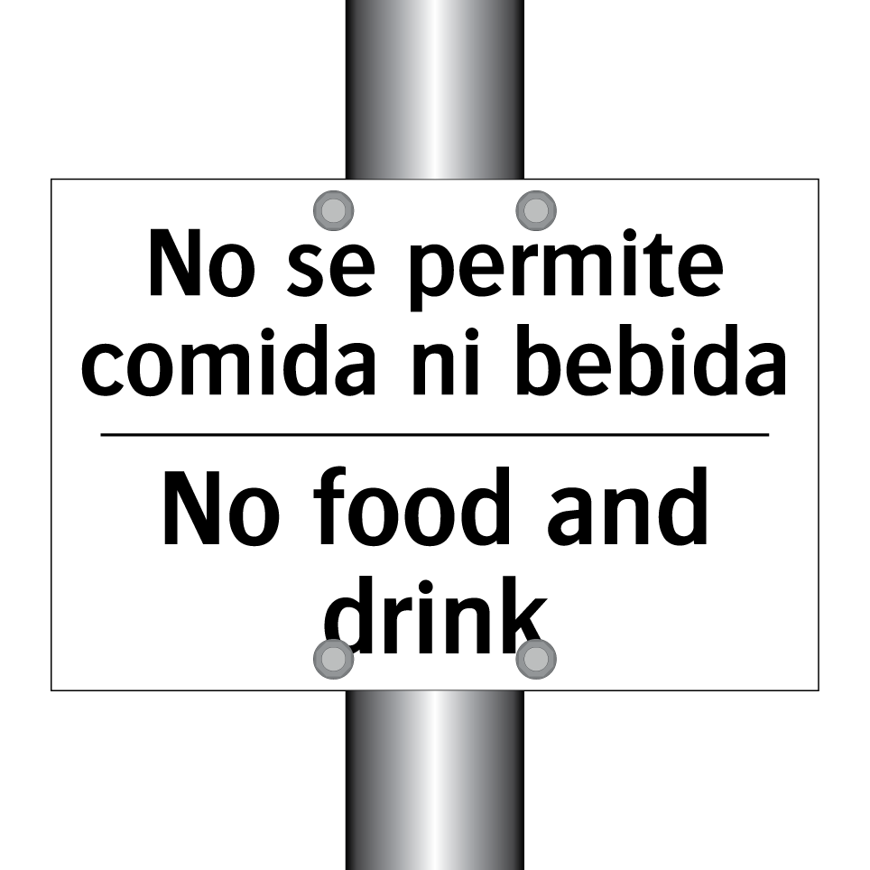 No se permite comida ni bebida - No food and drink