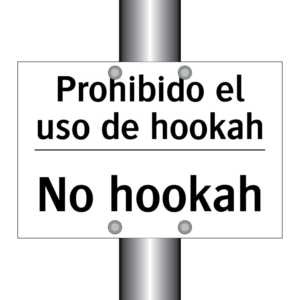 Prohibido el uso de hookah - No hookah