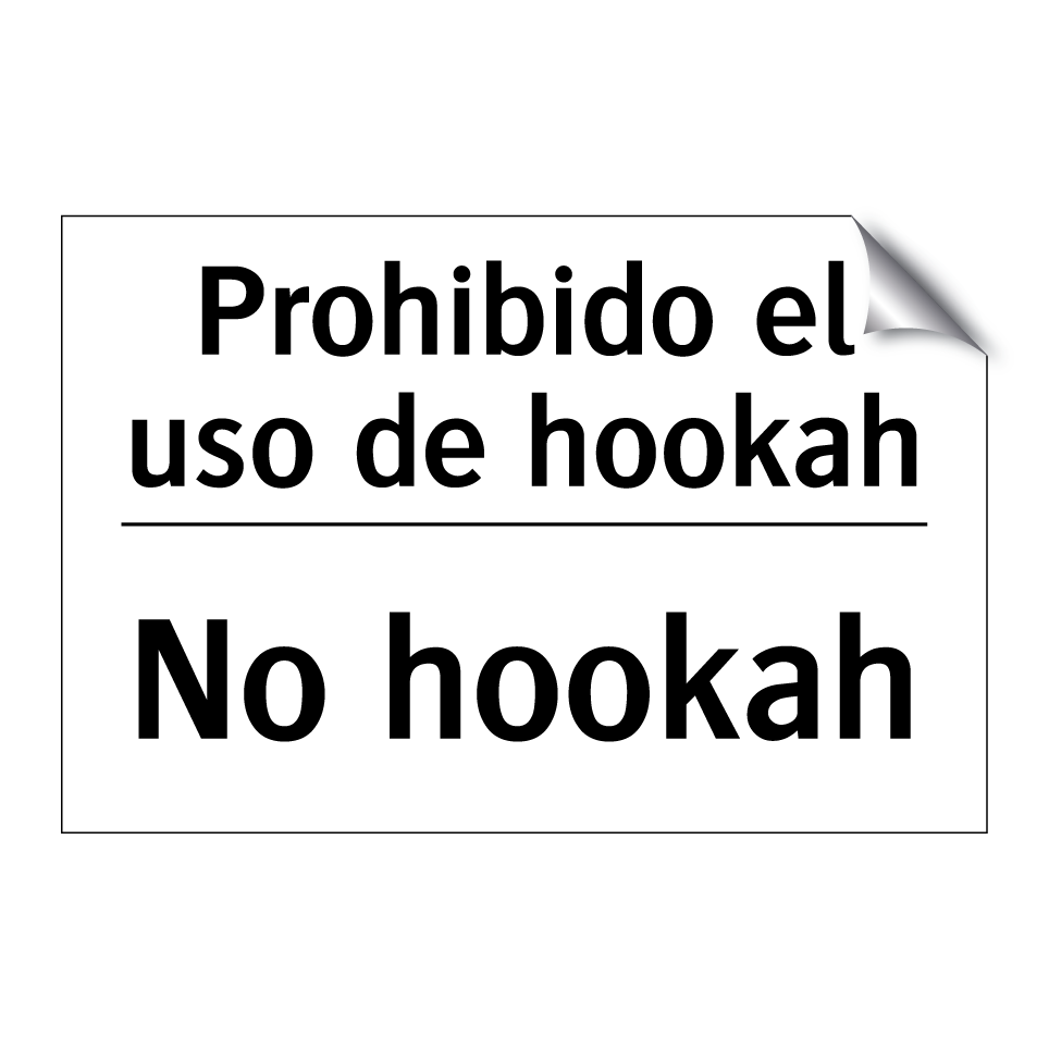 Prohibido el uso de hookah - No hookah