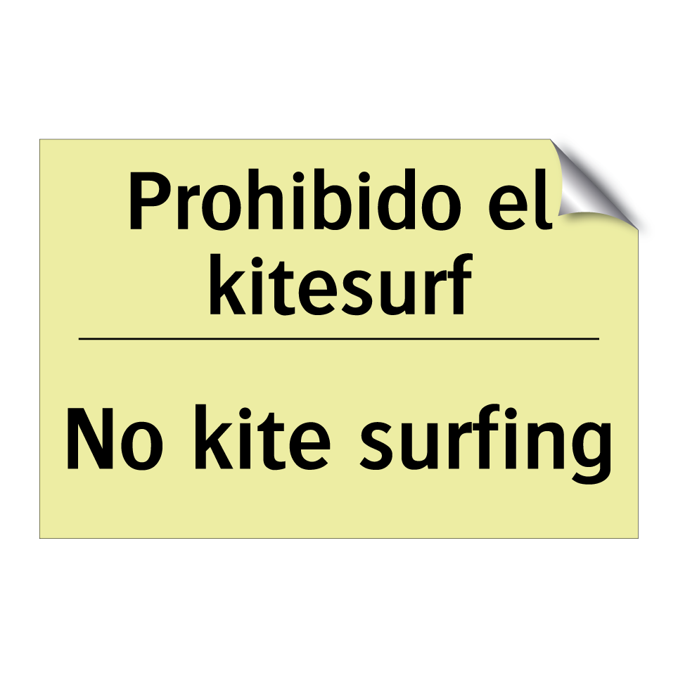 Prohibido el kitesurf - No kite surfing