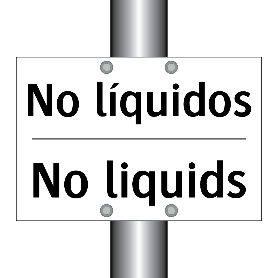 No líquidos - No liquids