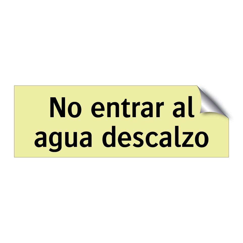 No entrar al agua descalzo