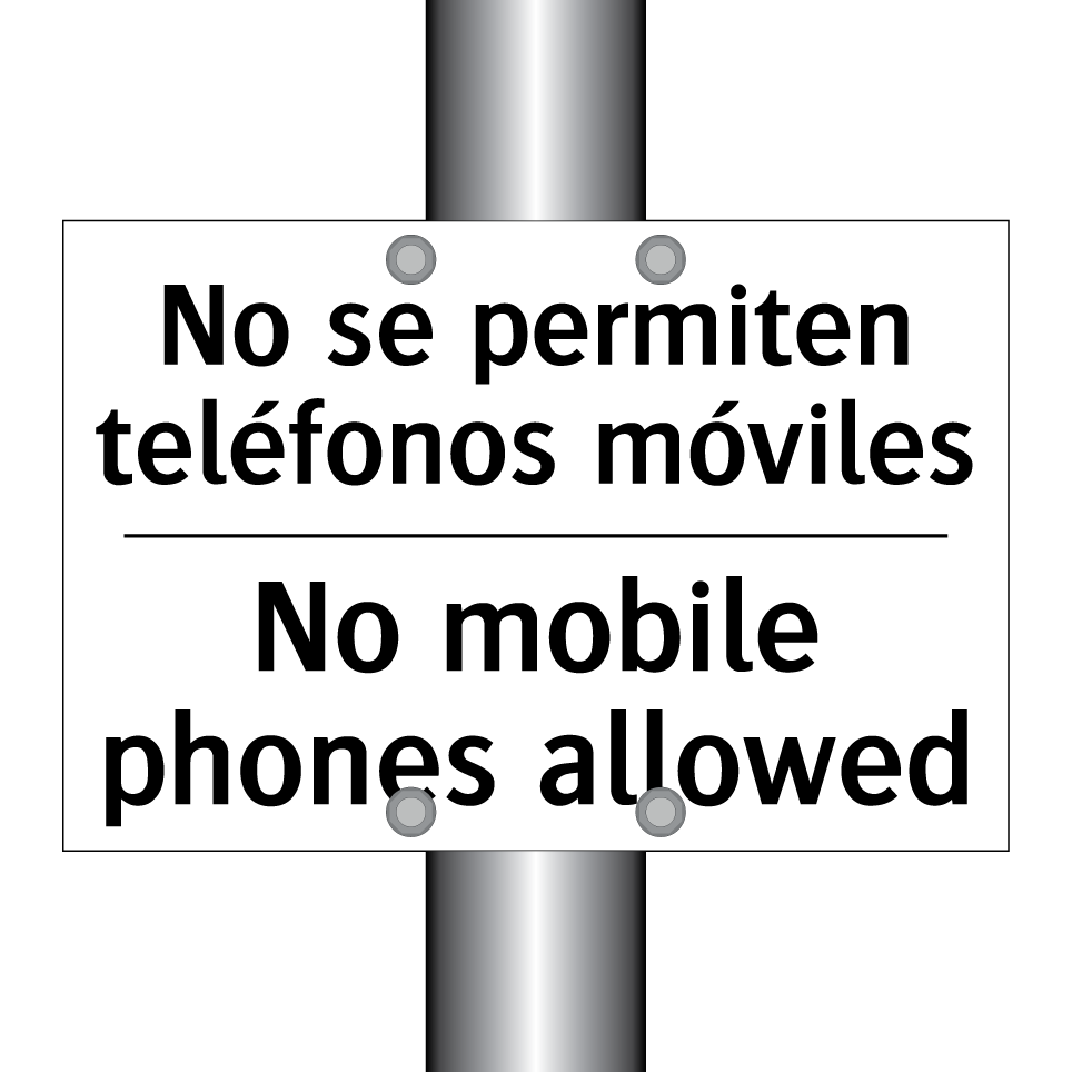 No se permiten teléfonos móviles - No mobile phones allowed