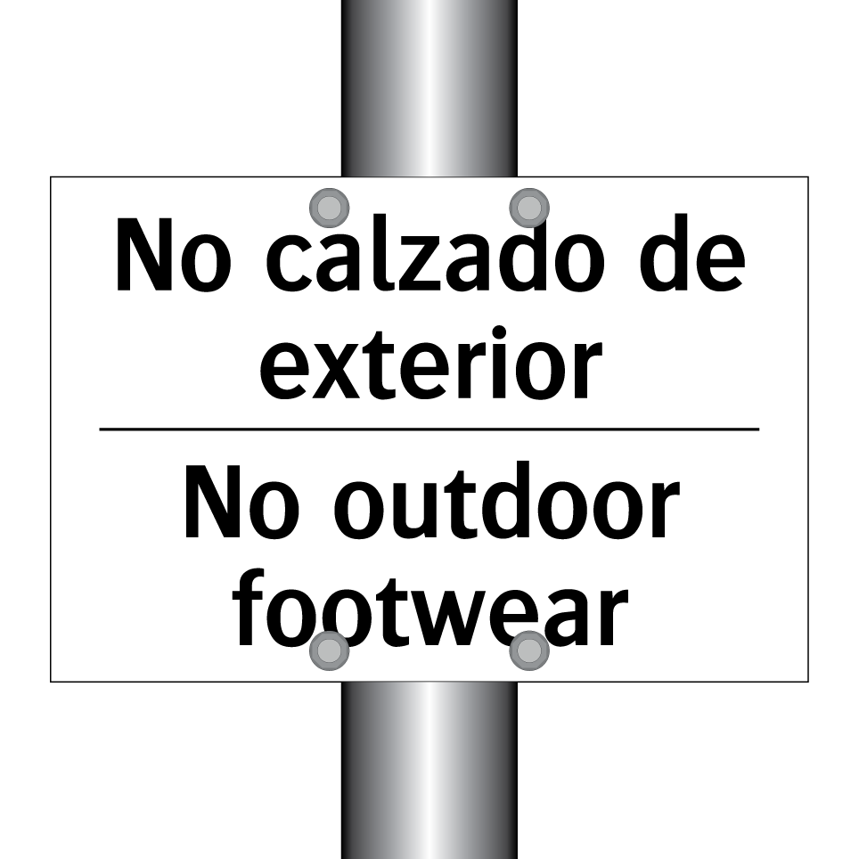 No calzado de exterior - No outdoor footwear