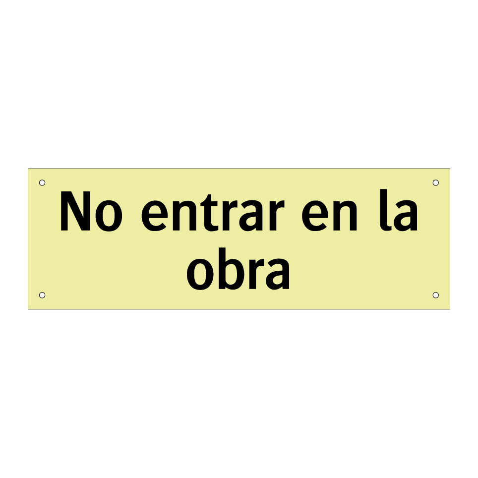 No entrar en la obra