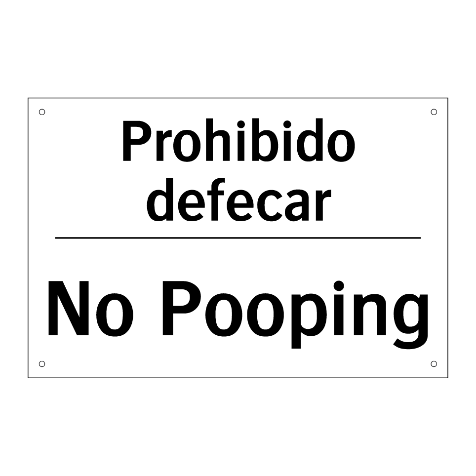 Prohibido defecar - No Pooping