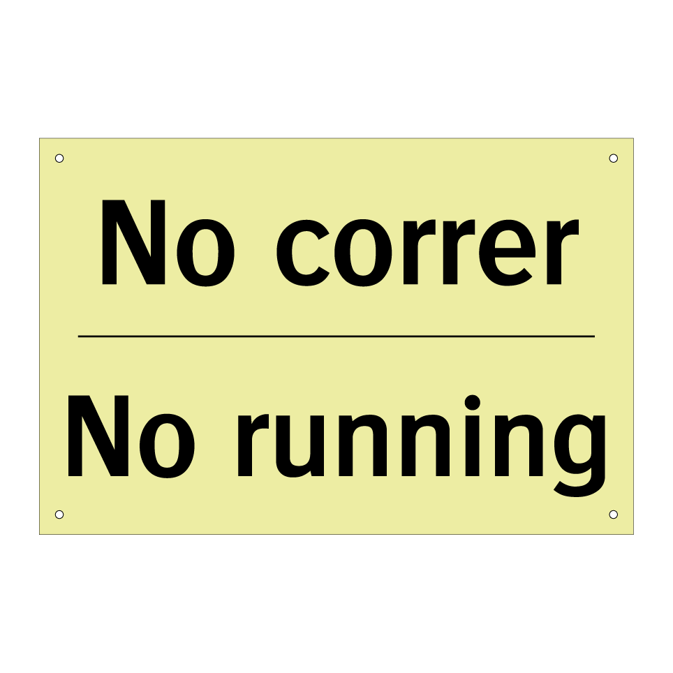 No correr - No running
