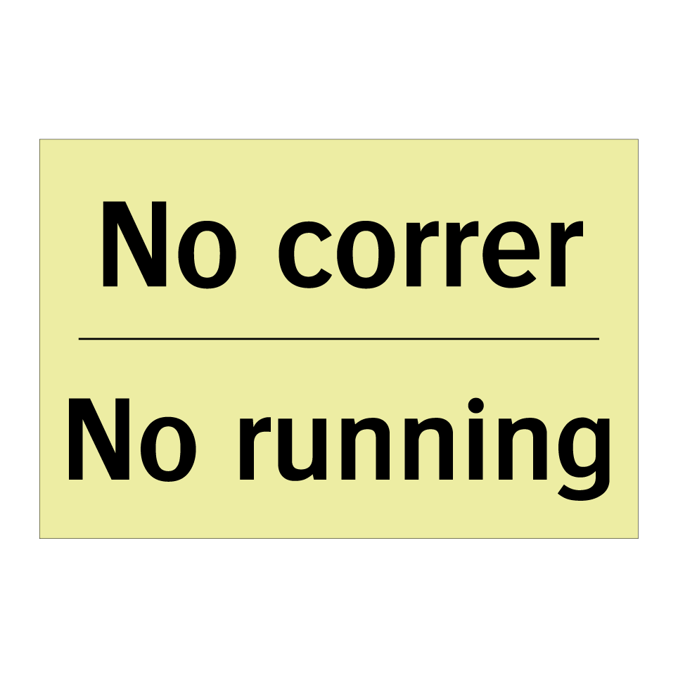 No correr - No running
