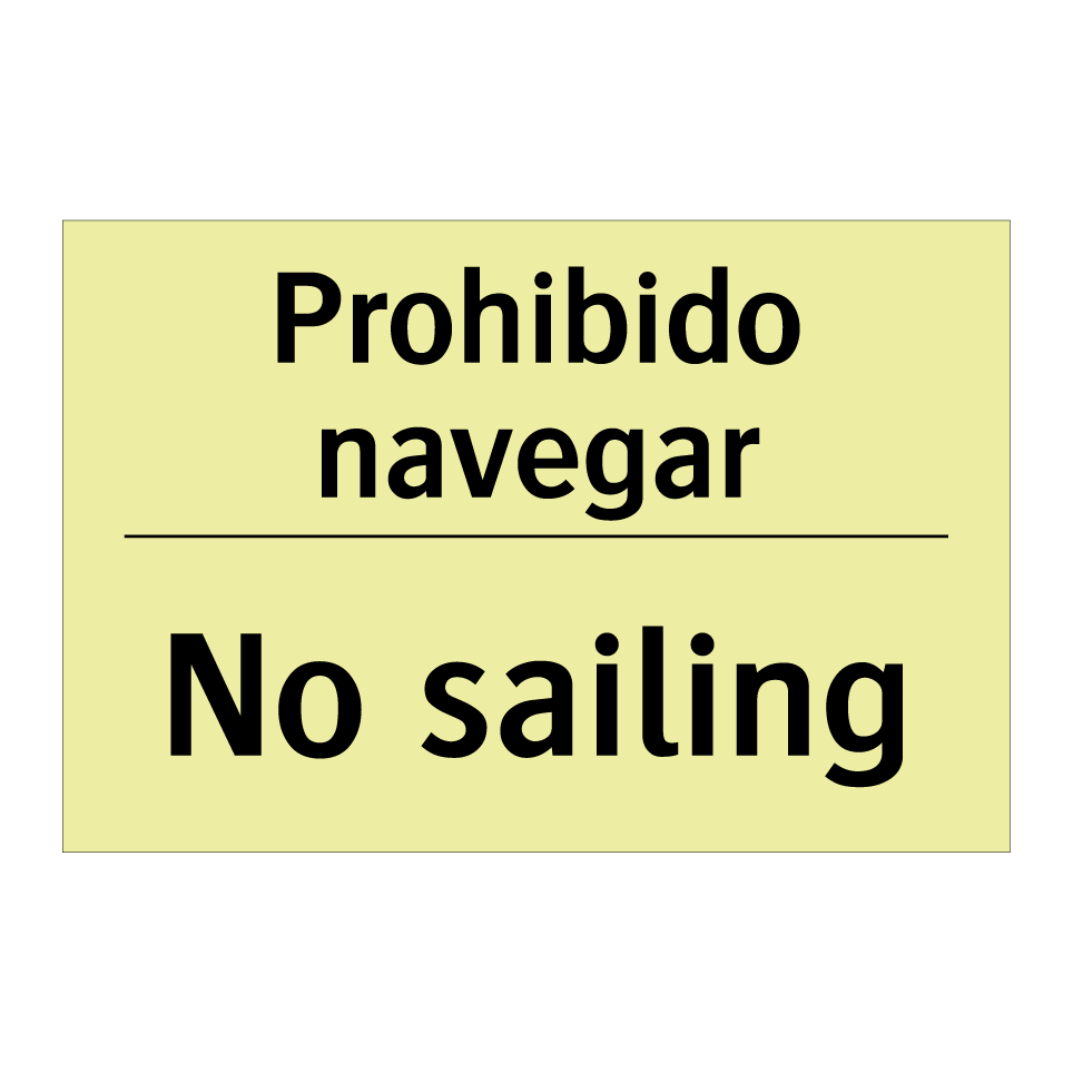 Prohibido navegar - No sailing